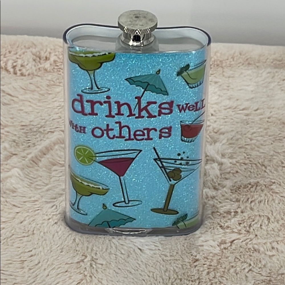 Blue Cocktail Flask